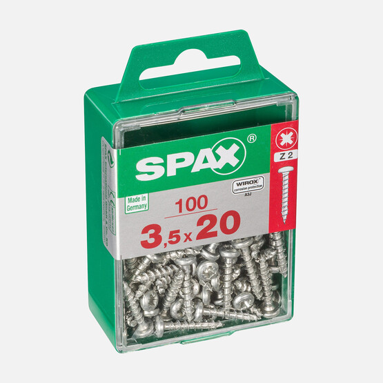 SPAX Yuvarlak Başla Galvaniz 3.5X20   