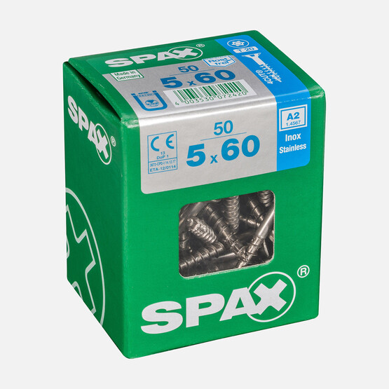 SPAX Havşa Vida A2 Paslanmaz 5X60  