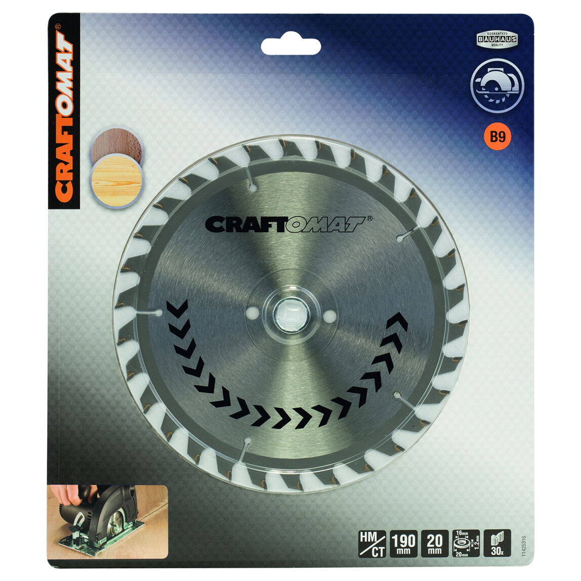    Craftomat Daire Testere Bıçağı PR WO H 190x20-30 mm  