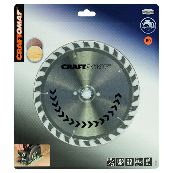 Craftomat Daire Testere Bıçağı PR WO H 190x20-30 mm 