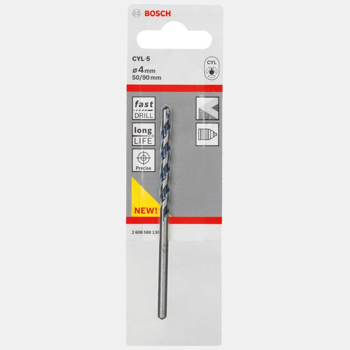    Bosch Granit Beton Matkap Ucu 4x50x90 mm Blue Granite Turbo  