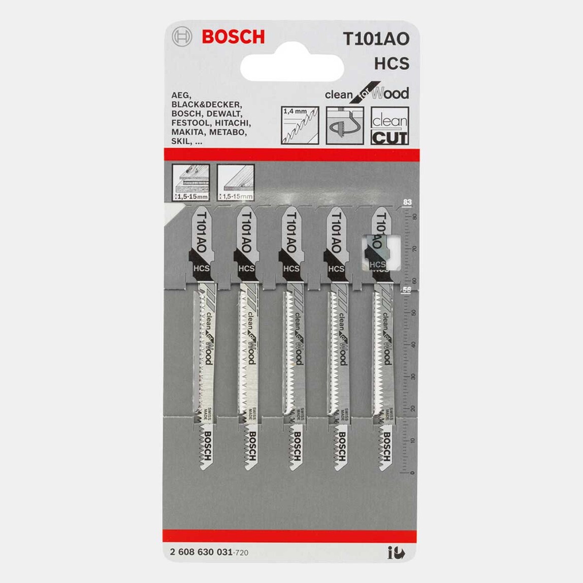    Bosch Dekupaj Testere Bıçak T101 Ao 5'li  