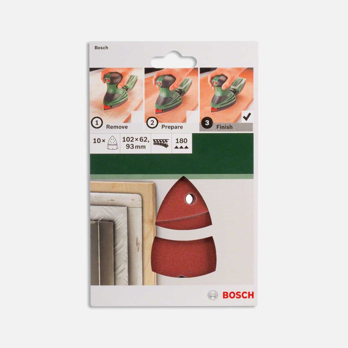    Bosch Psm Universal Zımpara 180Kum 10'lu 102x62x93 mm  