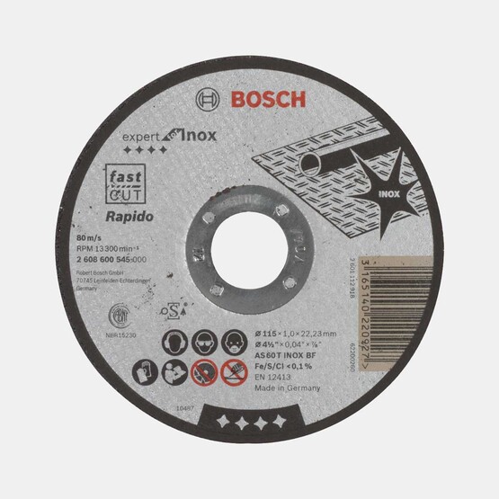 Bosch Kesme Taşı 115x1 mm Inox Düz Expert 