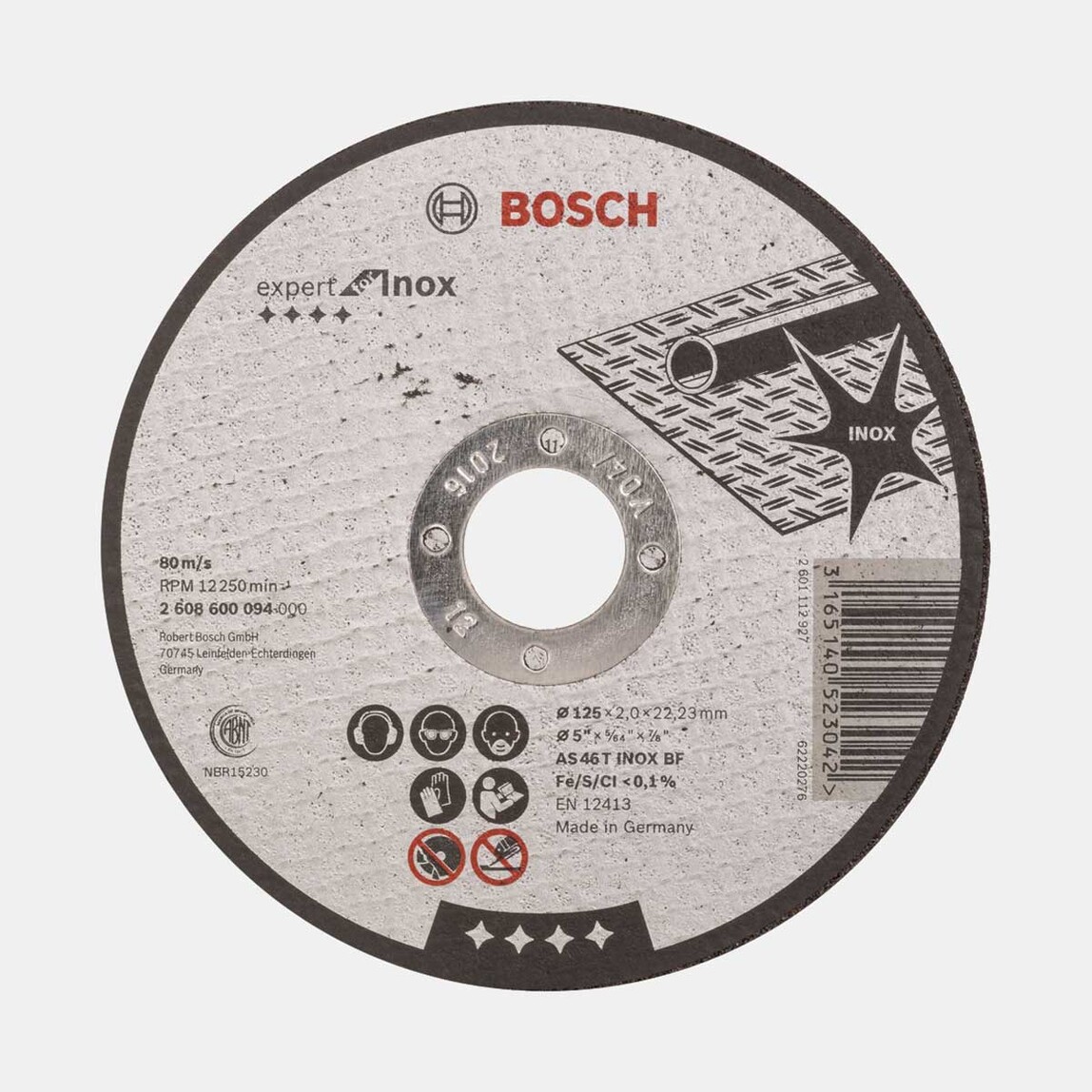    Bosch Kesme Taşı 125X2 mm Inox Düz   