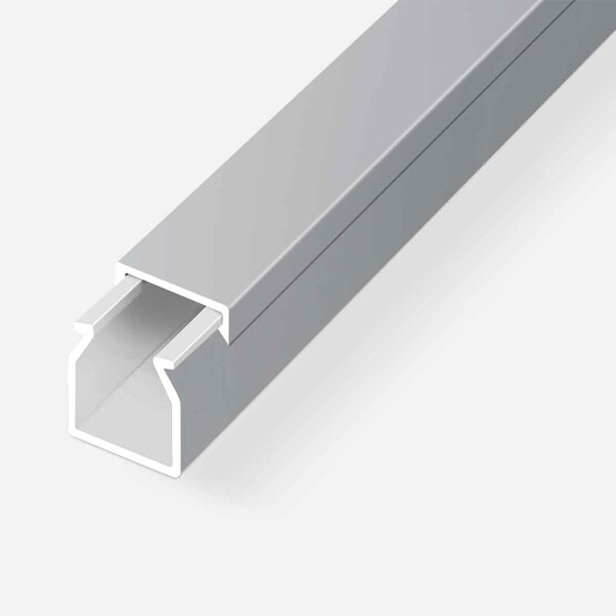 Mutlusan Kablo Kanalı 2 Metalik Gri 16X16 mm 