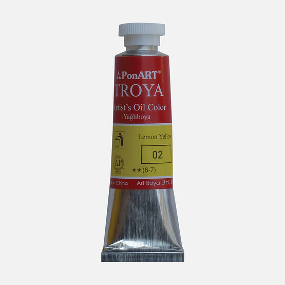 PonArt  Troya Yağlı Boya Tüp 02 Limon Sarı 37 ml 
