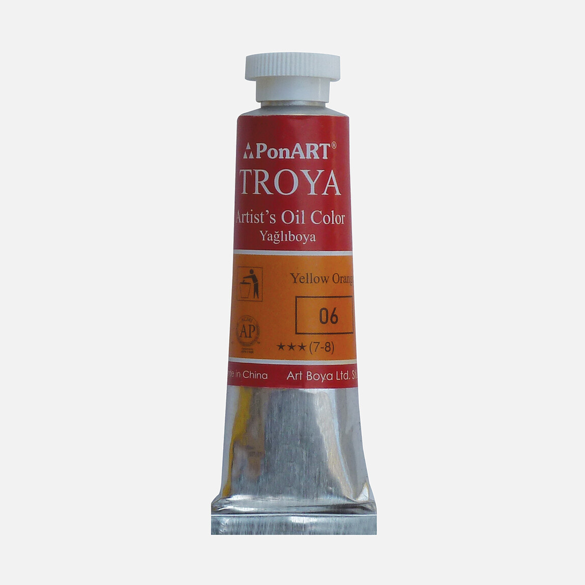   PonArt  Troya Yağlı Boya Tüp 06 Orange Yellow 37 ml  