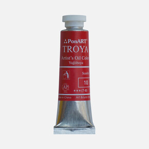 PonArt  Troya Yağlı Boya Tüp 10 Scarlet Red 37 ml_0