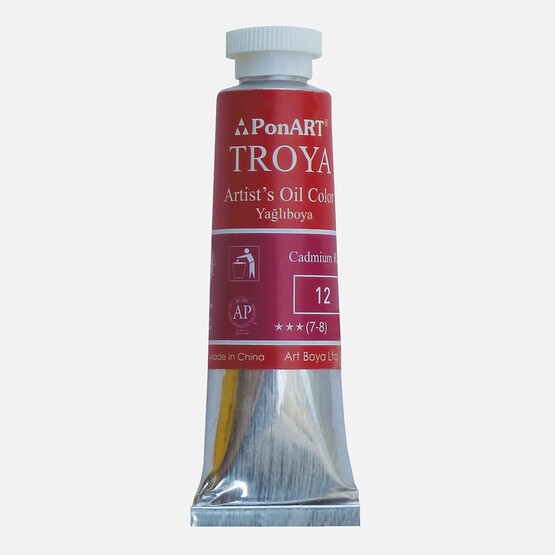 PonArt  Troya Yağlı Boya Tüp 12  Cadmium Red 37 ml 