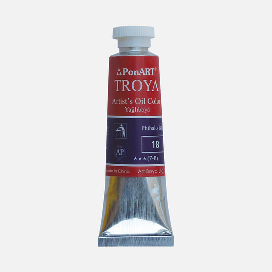 PonArt  Troya Yağlı Boya Tüp 18  Phtalo Blue 37 ml 