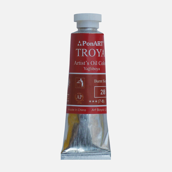 PonArt  Troya Yağlı Boya Tüp 28 Burnt Sienna 37 ml 