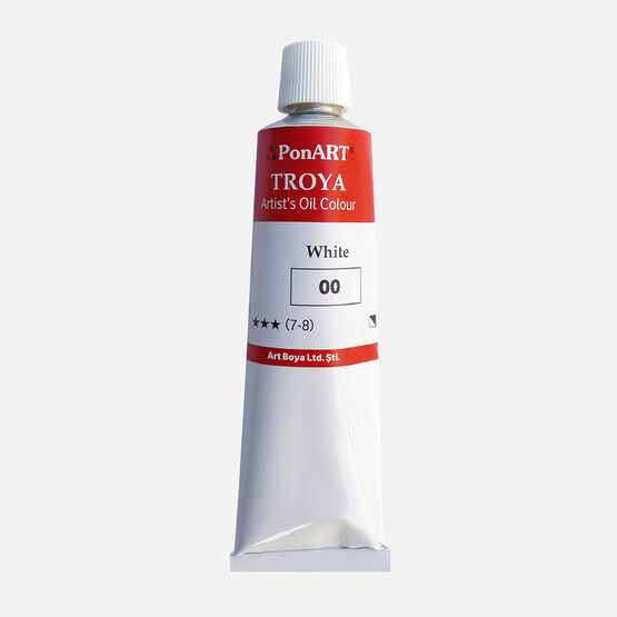 PonArt  Troya Yağlı Boya Tüp 00 Titan + Zink White 170ml 