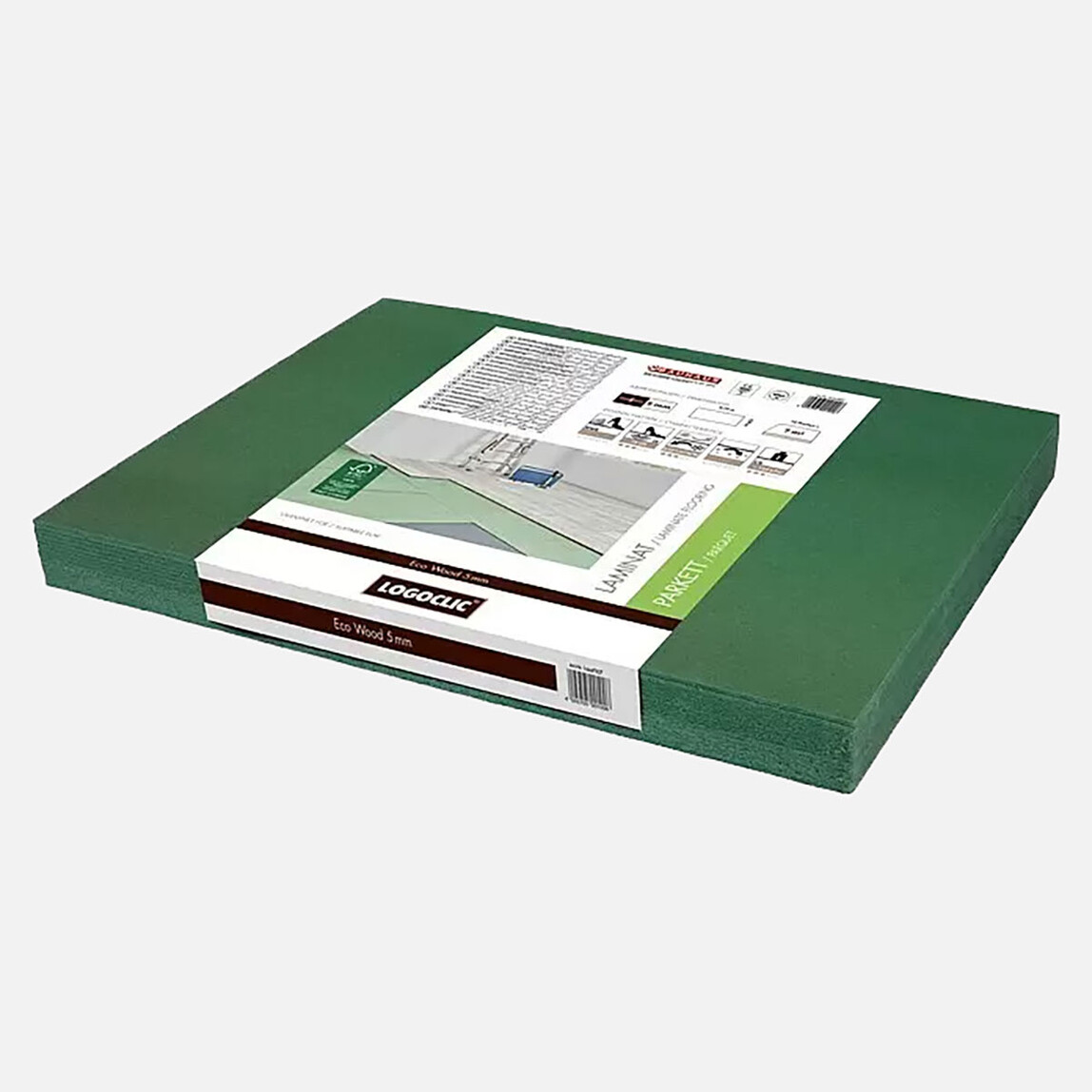    Logoclic Ağaç Elyaf Parke Altı Plakası 0,59x0,79, 5mm  