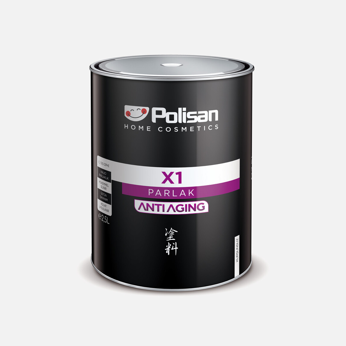    Polisan 2,5 lt Matrix X1-Aging Lux Parlak Siyah Kokusuz 