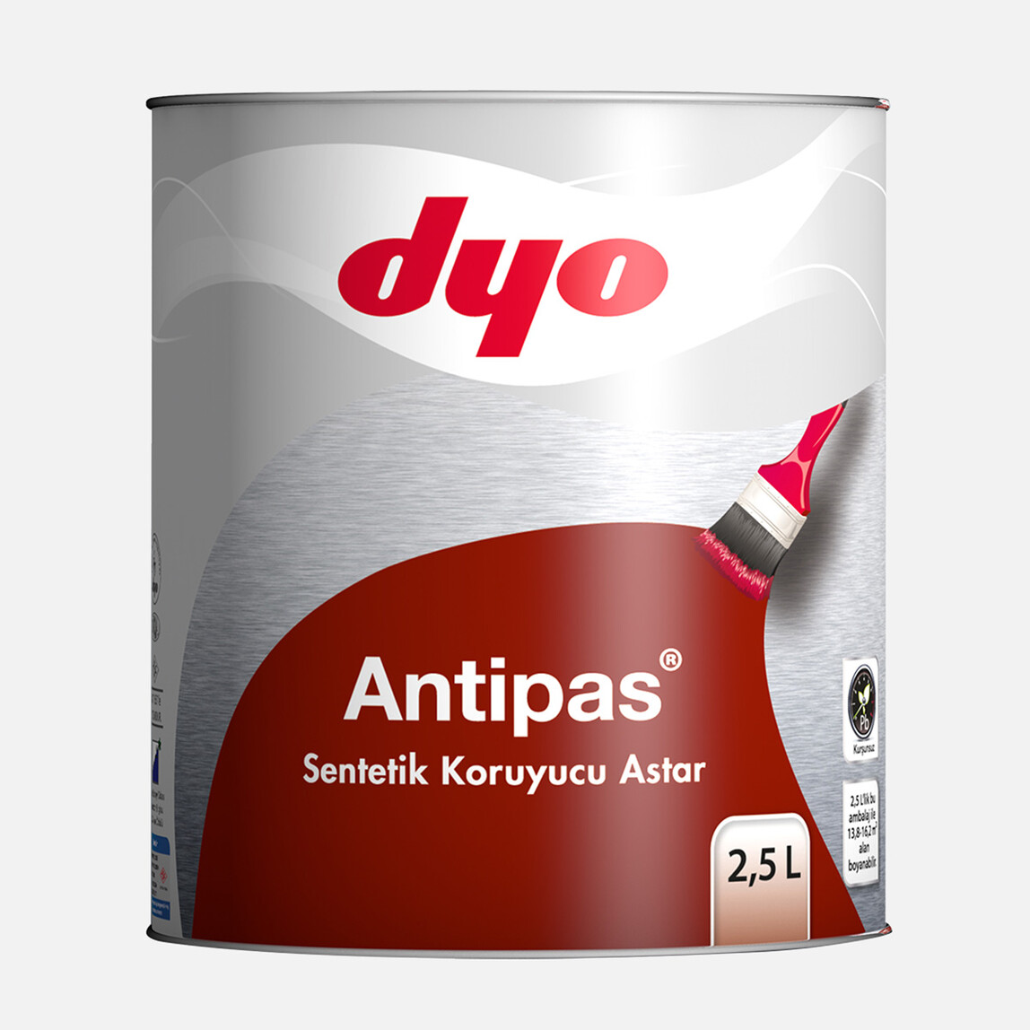 Antipas Sentetik Koruyucu Astar 2,5Lt Kırmızı_0