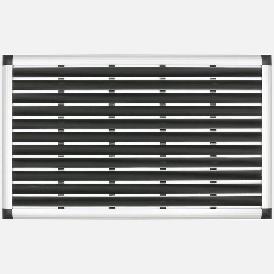 Desan Dikdörtgen 50x80 cm Alüminyum Paspas Gri-Siyah