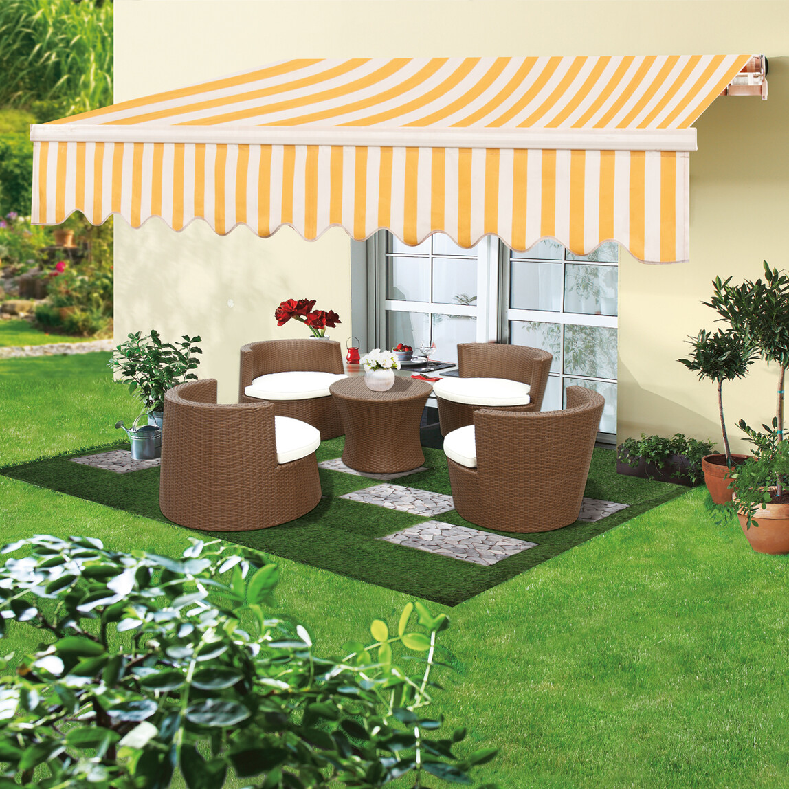Sunfun Polyester Tente Sarı-Beyaz 300x200 cm_0