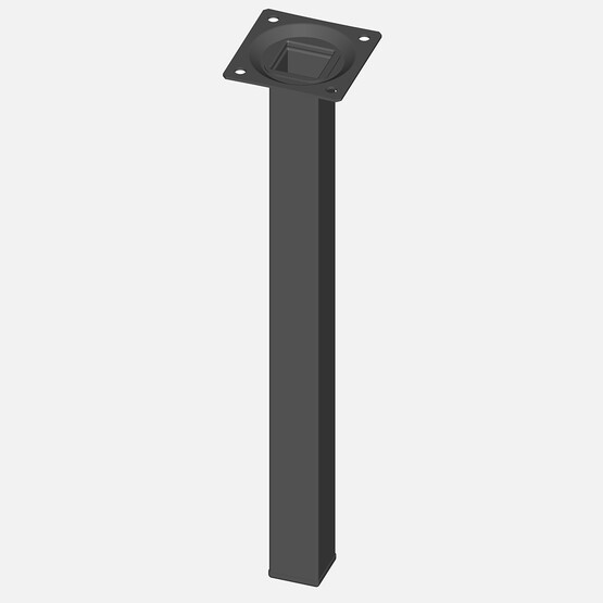 Regalux Masa Ayağı, Çelik boru kare, 300mm, siyah 