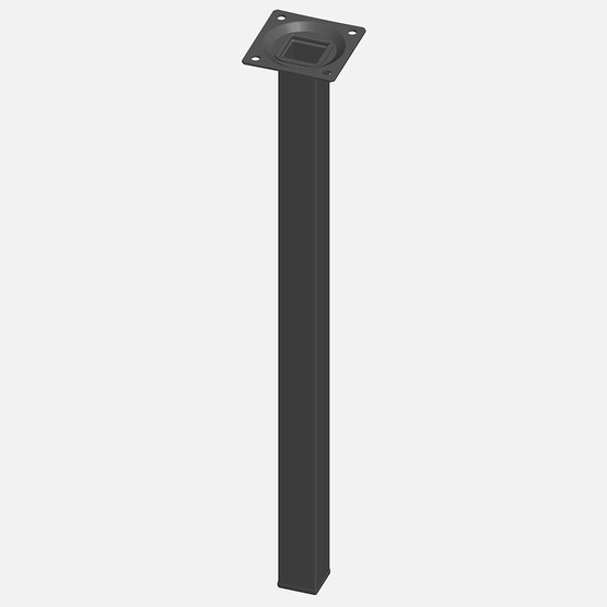 Regalux Masa Ayağı, Çelik boru kare, 400mm, siyah 
