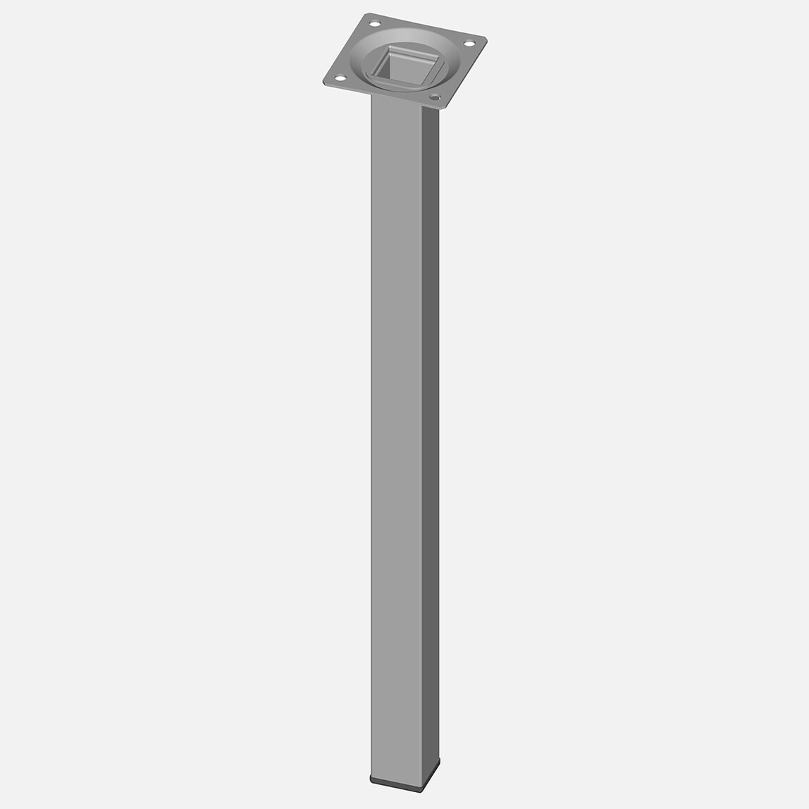    Regalux Masa Ayağı Çelik Boru Kare 400mm Beyaz  