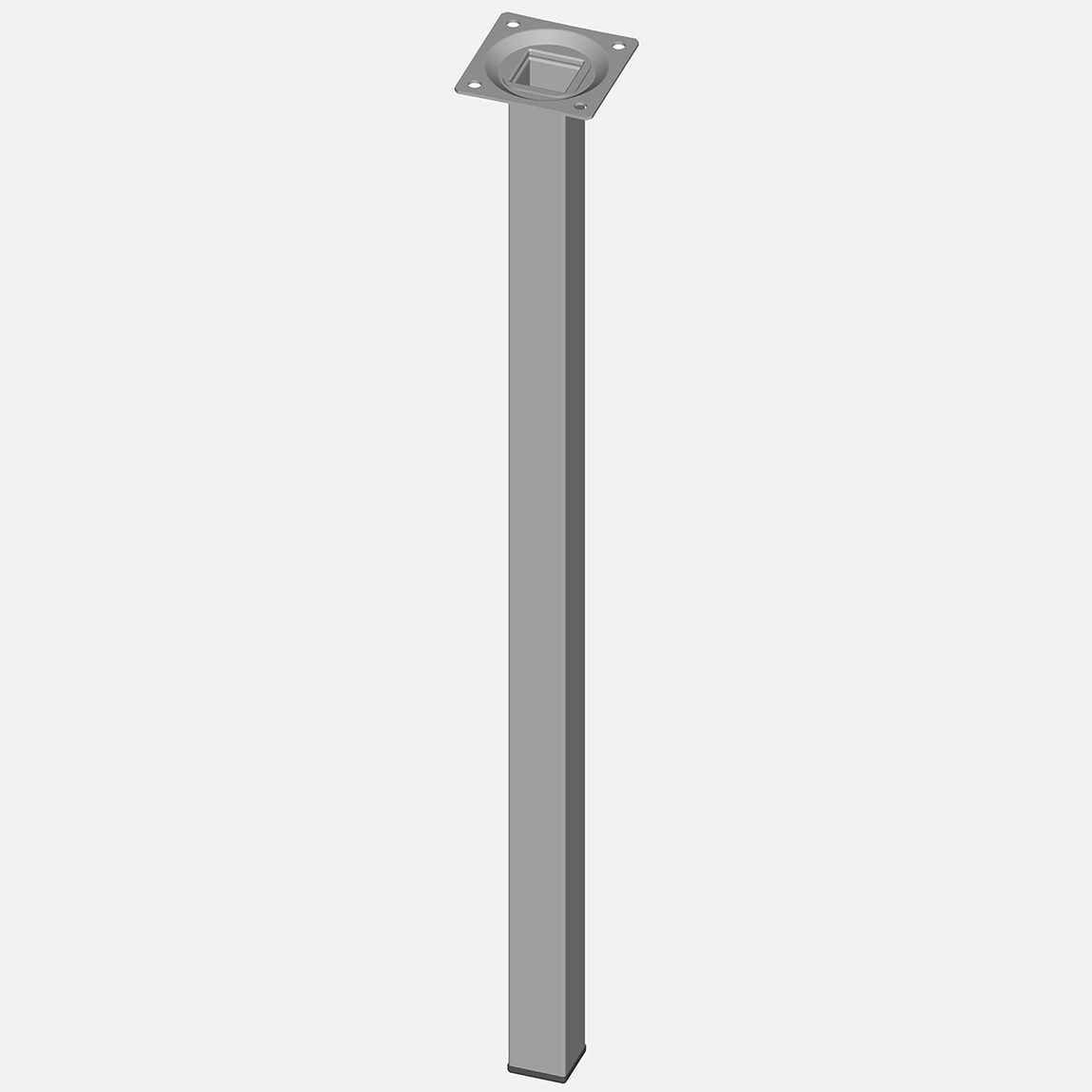    Regalux Masa Ayağı Çelik Boru Kare 500mm Beyaz  