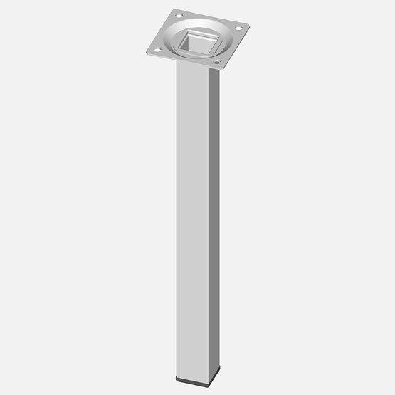 Regalux Masa Ayağı, Çelik boru kare, 300mm, beyaz 