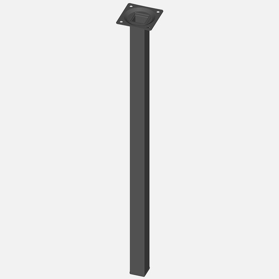Regalux Masa Ayağı, Çelik boru kare, 500mm, siyah