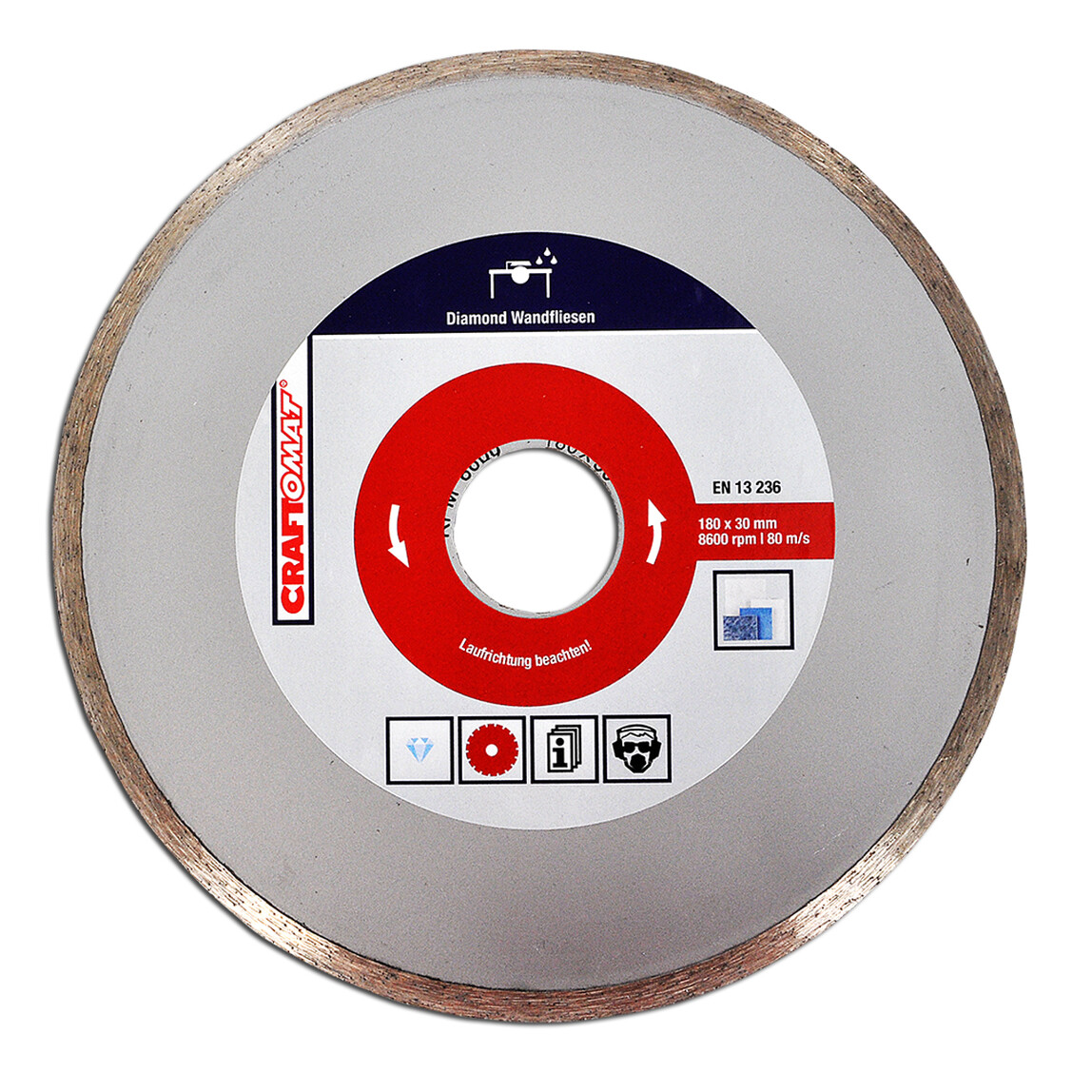 Craftomat Elmas Kesici Disk 180 mm Duvar Seramik Kırmızı_1