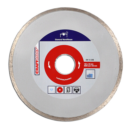 Craftomat Elmas Kesici Disk 180 mm Duvar Seramik Kırmızı 