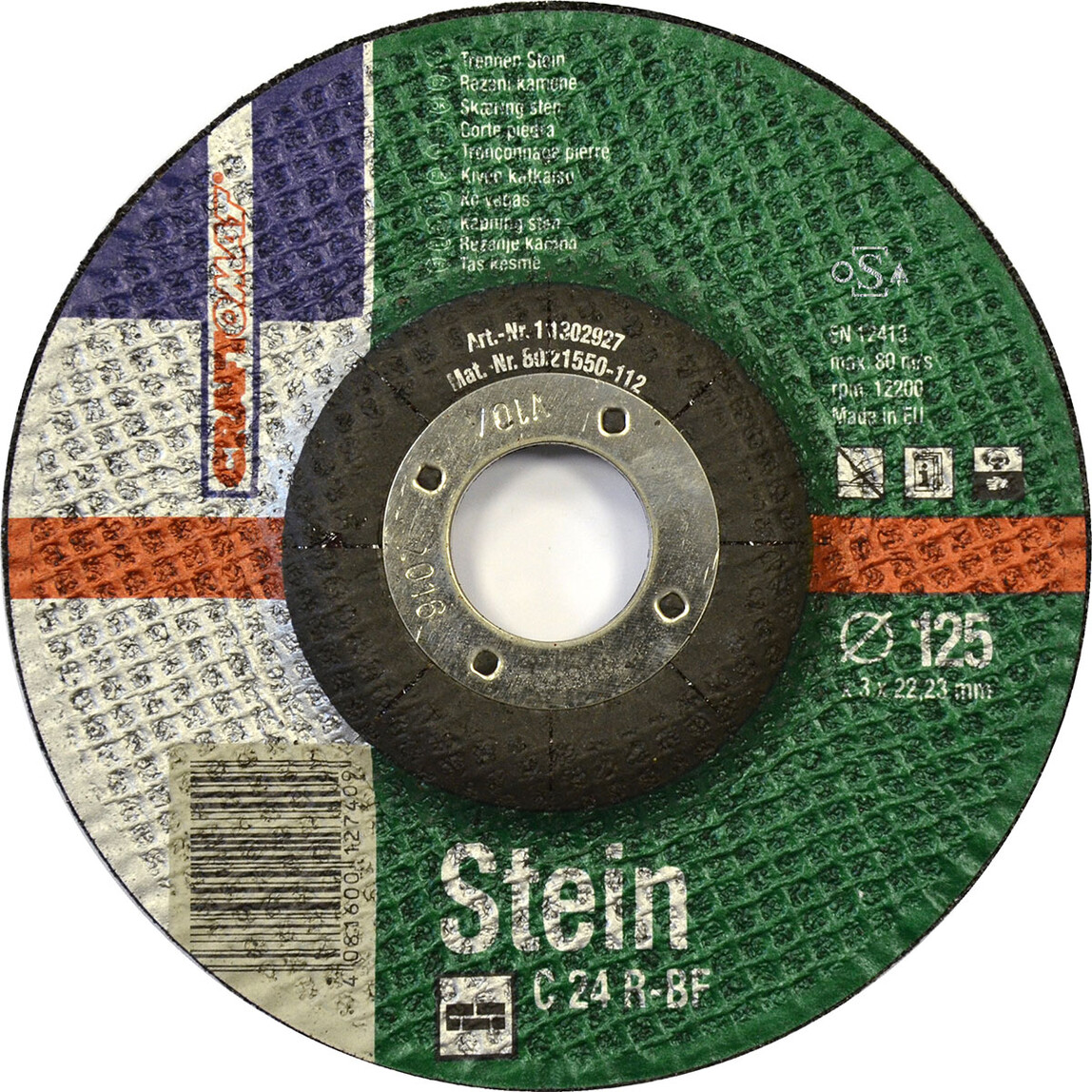    Craftomat Kesici Disk 125 mm Taş (Yeşil)   