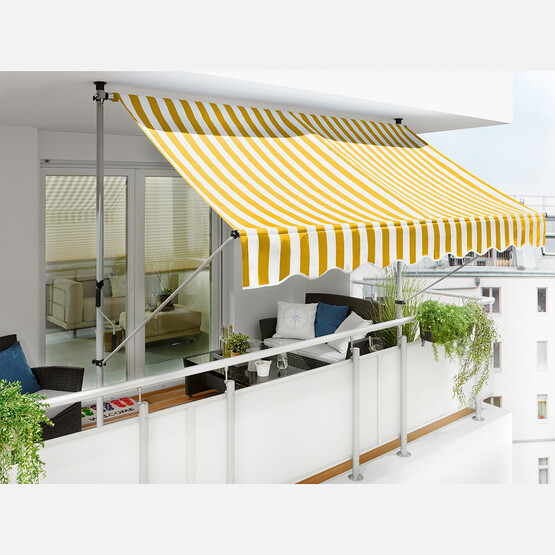 Sunfun Teleskopik Tente Sarı-Beyaz 300x130 cm 