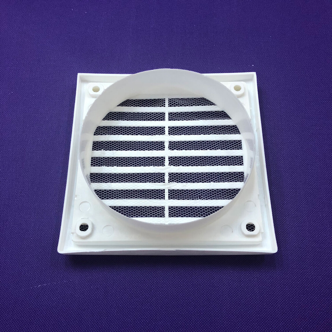    İlöz Dış Duvar Izgarası Çap 125 mm Beyaz  