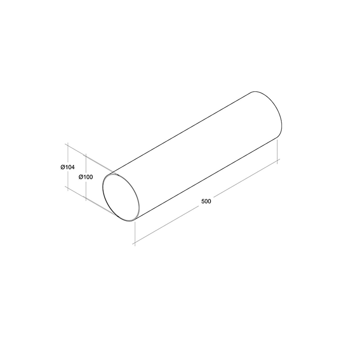    İlöz Yuvarlak Boru Ø 100 mm   0,5 M   