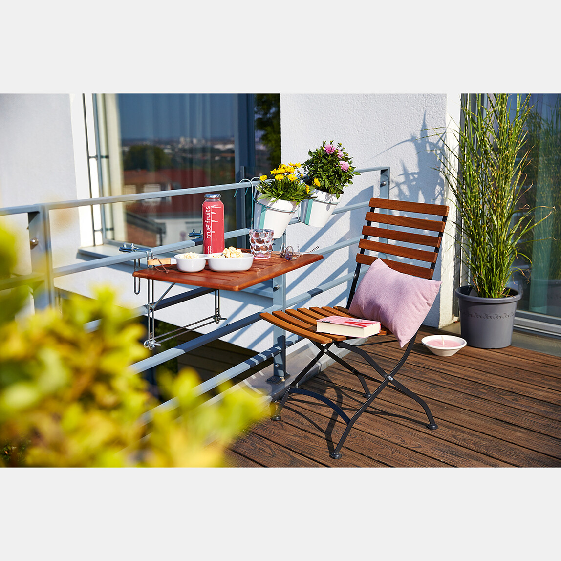    Sunfun Diana Katlanır Ahşap Balkon Masası  