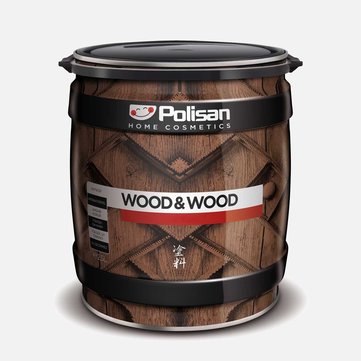 Polisan Dış Cephe Ahşap Vernik Renksiz Y.Mat Subazlı 0,75 lt Wood&Wood_0