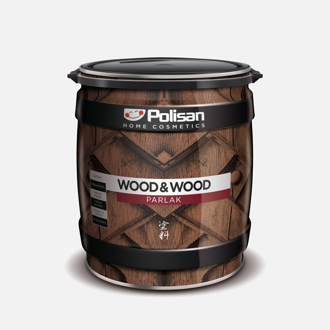 2,5 lt Dış Cephe Ahşap Vernik Renksiz Solvent Parlak Wood&Wood_0