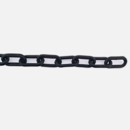 Yeni Özel Plastik Zincir Siyah 8 mm  No:5 