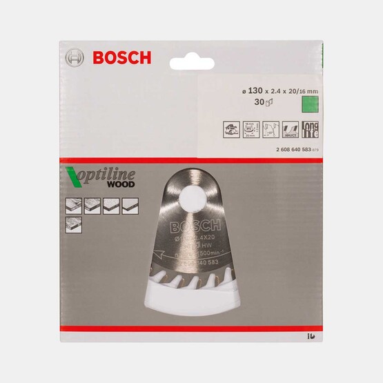 Bosch Optiline Daire Testere Bıçağı   130X16 mm  30 Diş 