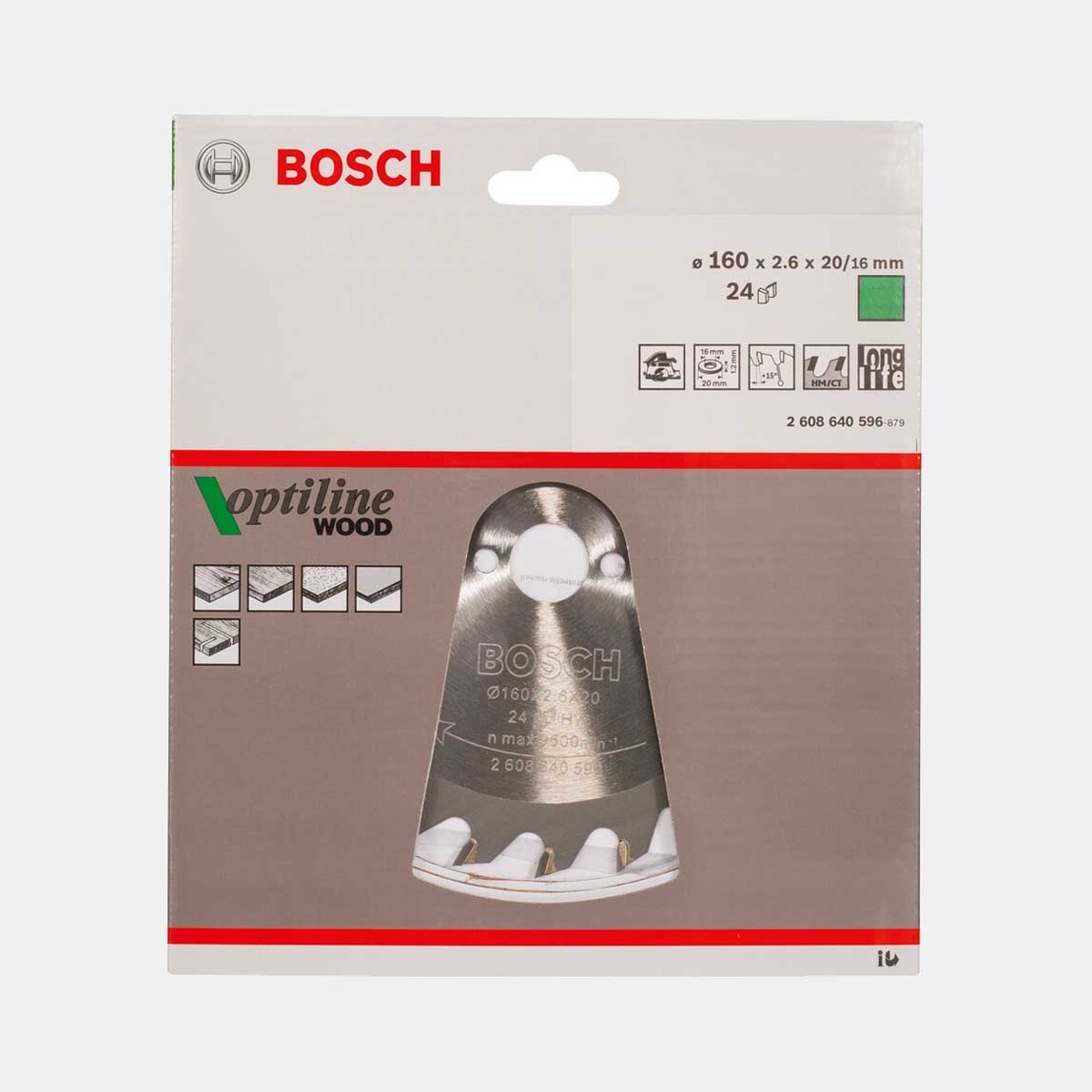    Bosch Optiline Daire Testere Bıçağı   160X16 mm  24 Diş  