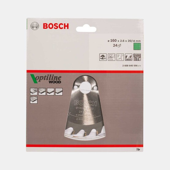 Bosch Optiline Daire Testere Bıçağı   160X16 mm  24 Diş 