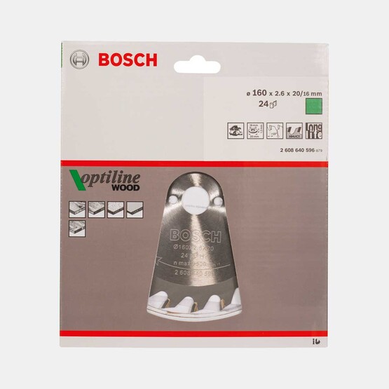 Bosch Optiline Daire Testere Bıçağı   160x16 mm  24 Diş 