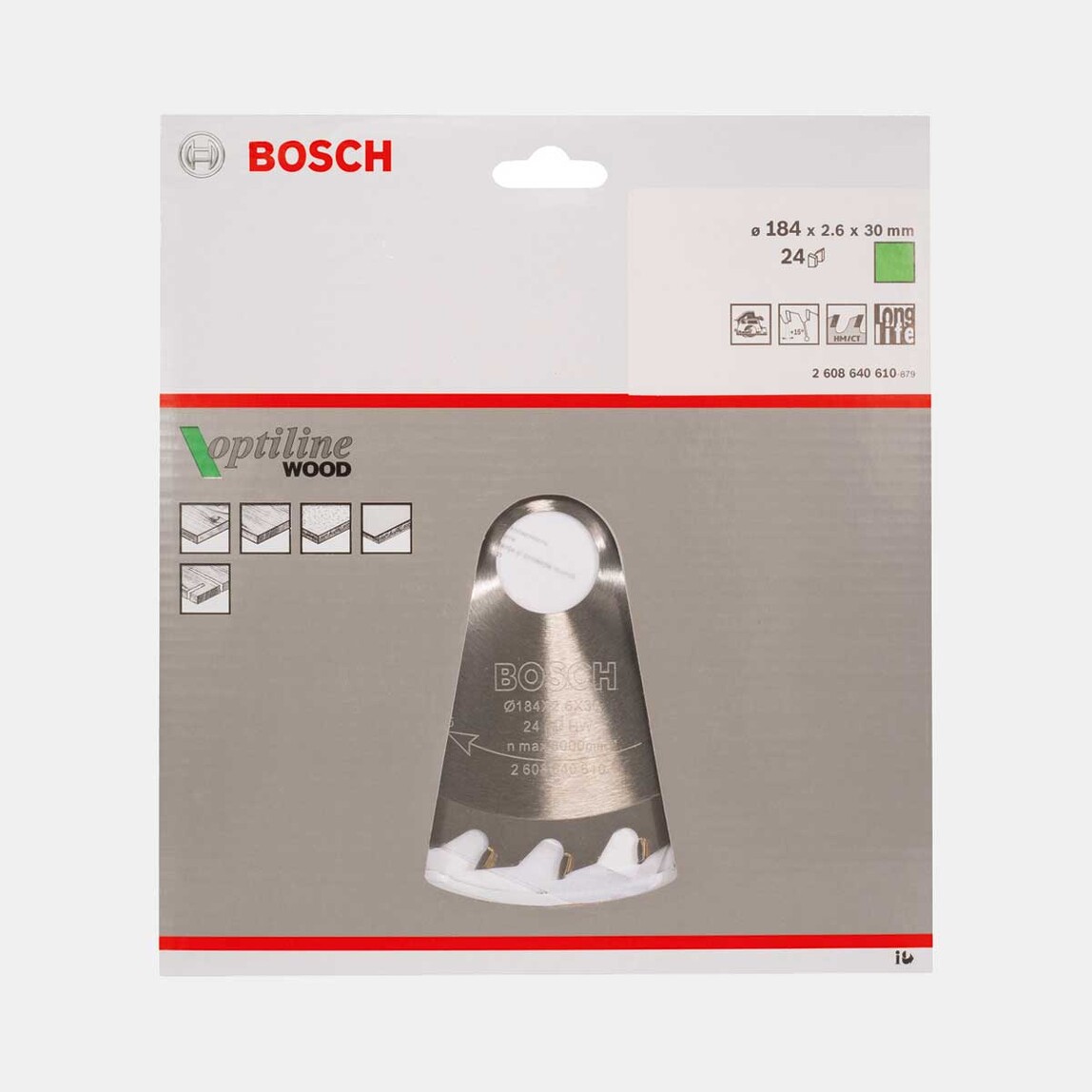    Bosch Optiline Daire Testere Bıçağı  184X30 mm  24 Diş  