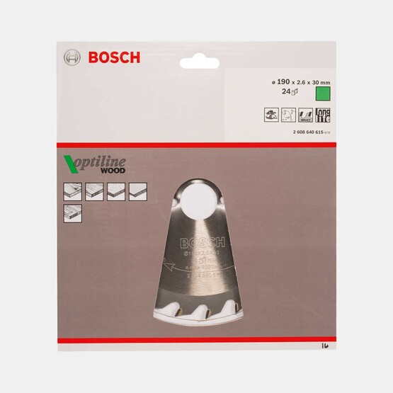 Bosch Optiline Daire Testere Bıçağı  190X30 mm  24 Diş 