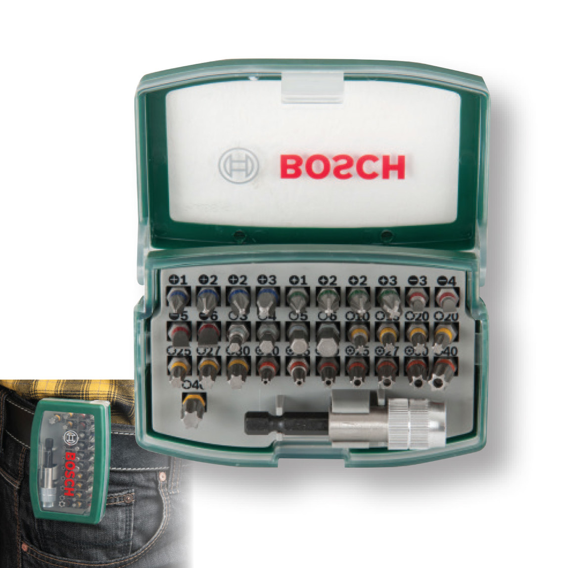 Bosch 32 Parça Vidalama Ve Bits Seti_0