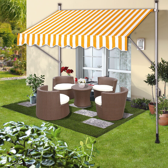 Sunfun Teleskopik Tente Sarı-Beyaz 250x130 cm 