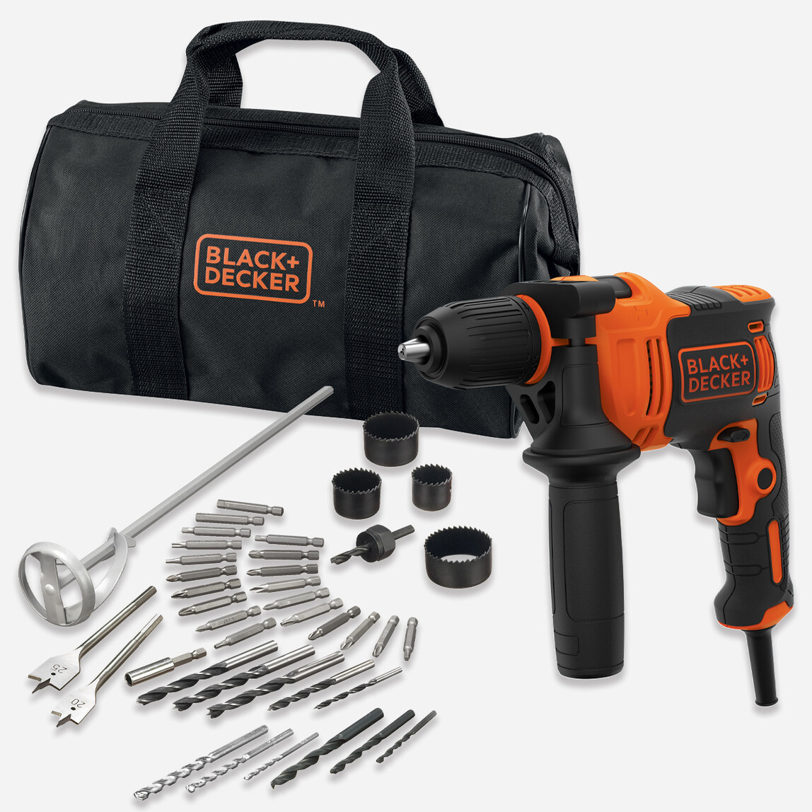    Black&Decker BEH710S 710W Darbeli Matkap (40 Parça Aksesuar Hediye) 