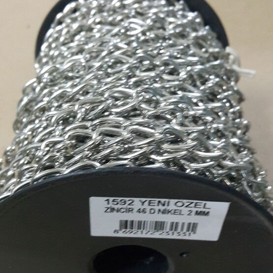 Yeni Özel Zincir 46D Nikel 2 mm 