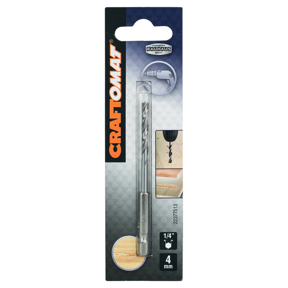    Craftomat Yılan Ahşap Matkap Ucu 4 mm 1/4Hex  