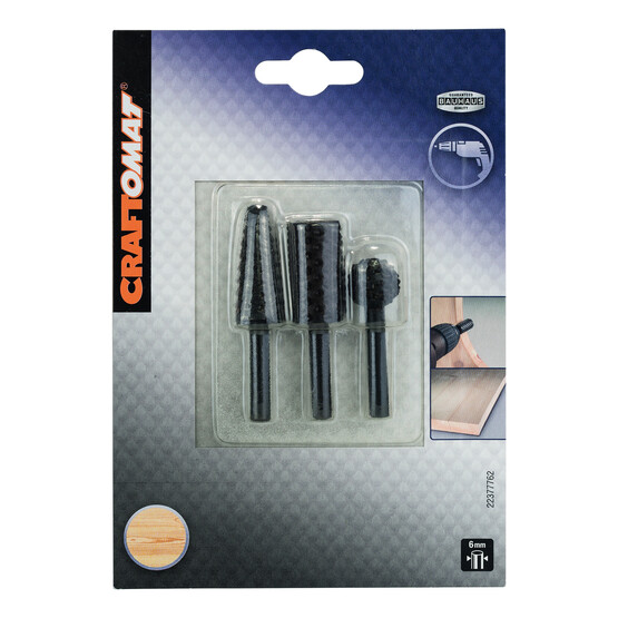 Craftomat Ahşap Raspa Seti 16-16-16-7x61 mm 